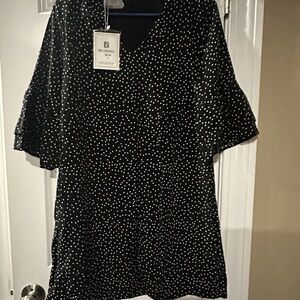 Black and White Polka Dot New Belongsci Dress size large